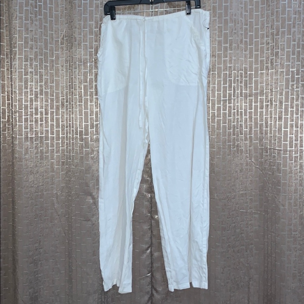 Studio M white Linen Pants